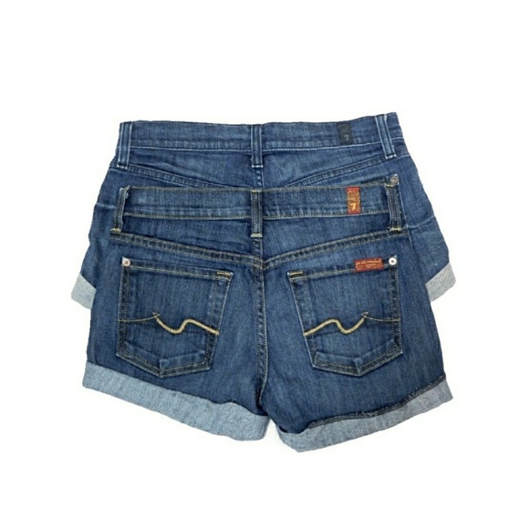 7 FOR ALL MANKIND ROLL-UP CUFF SHORTS - Picture 4 of 7